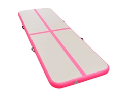 Esterilla Inflable De Gimnasia Con Bomba 800x100x10 Cm Pvc Rosa