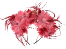 Tiara De Caveira Com Flor, Coroa De Flores, Tecido Vermelho, Acessórios De Cabelo Para Casamento.