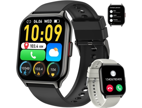 Smartwatch (Hacer/Recibir Llamadas) Bluetooth para Teléfono Android iPhone Reloj Deportivo Digital Impermeable para Exteriores Rastreador de Salud ...