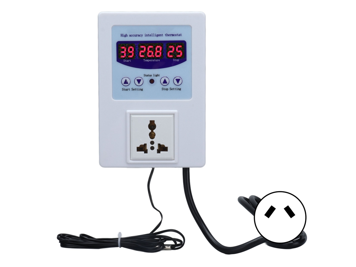 Controlador de Temperatura Digital, Plug AC 110-240V, Branco S/MARCA
