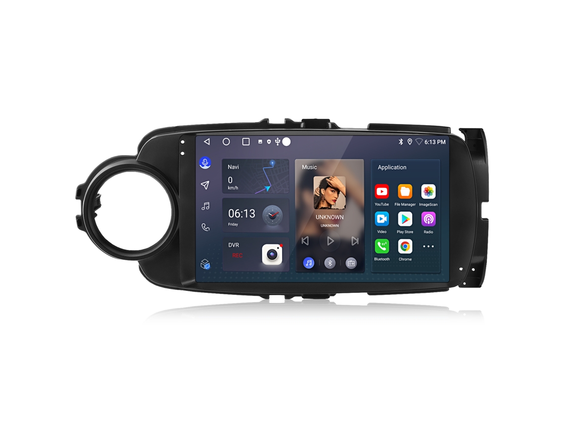 Radio multimedia Android para Toyota Yaris 2012-2017 con pantalla grande, CarPlay Android Auto, GPS inalámbrico, Junsun
