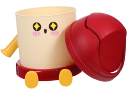 Mini Papelera Descritorio Adorable Con Tapabatible, Papelera De Plásticompacta Para Oficina, Hogar