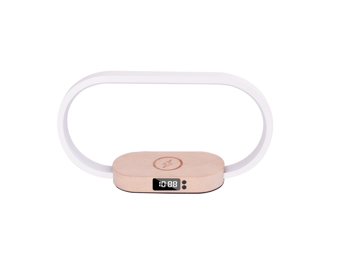 Lámpara De Noche De Carga Inalámbrica Con Puerto De Carga Usb, Luz De Noche De Madera Premium Para Dormitorio, Lámpara De Guardería, Lámpara