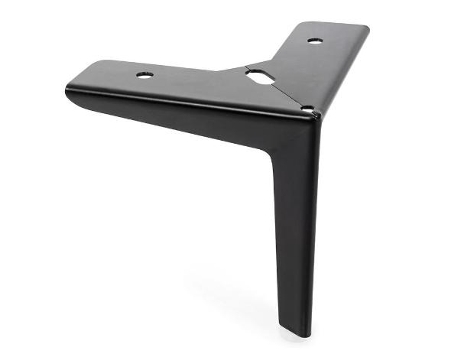 Pata metal clayton 125x125 h120 cromo acabado negro