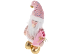 Muñeco Peluche Elástico Música Adorno Festivo Suave Ventana Decoración Invierno Rosa Luz Tela Mesa