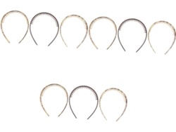9 Pièces Cerceau De Cheveux Café Clair Bandeau Avec Des A Attache-cheveux Épingles Femmes Chouchous