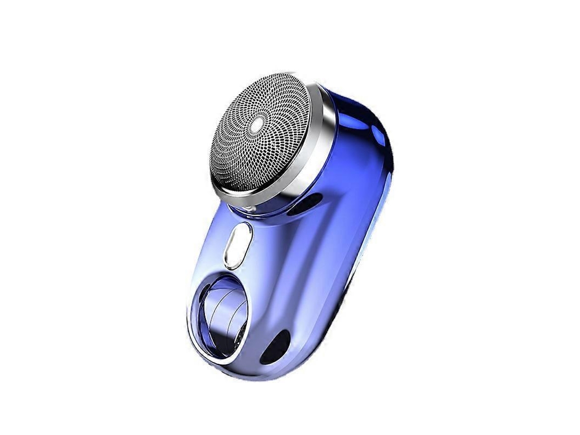 Mini afeitadora eléctrica portátil para hombre, recargable por USB, lavable, de bolsillo, para viajes, Rosewell (azul)