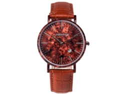 Reloj De Pulsera Para Hombre De Aleación Con Esfera Redonda Y Cuarzo Moda (rojo)
