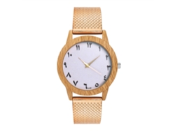 Reloj De Pulsera De Cuarzo Con Correa De Silicona Simple Para Hombre Y Mujer (oro Rosa)
