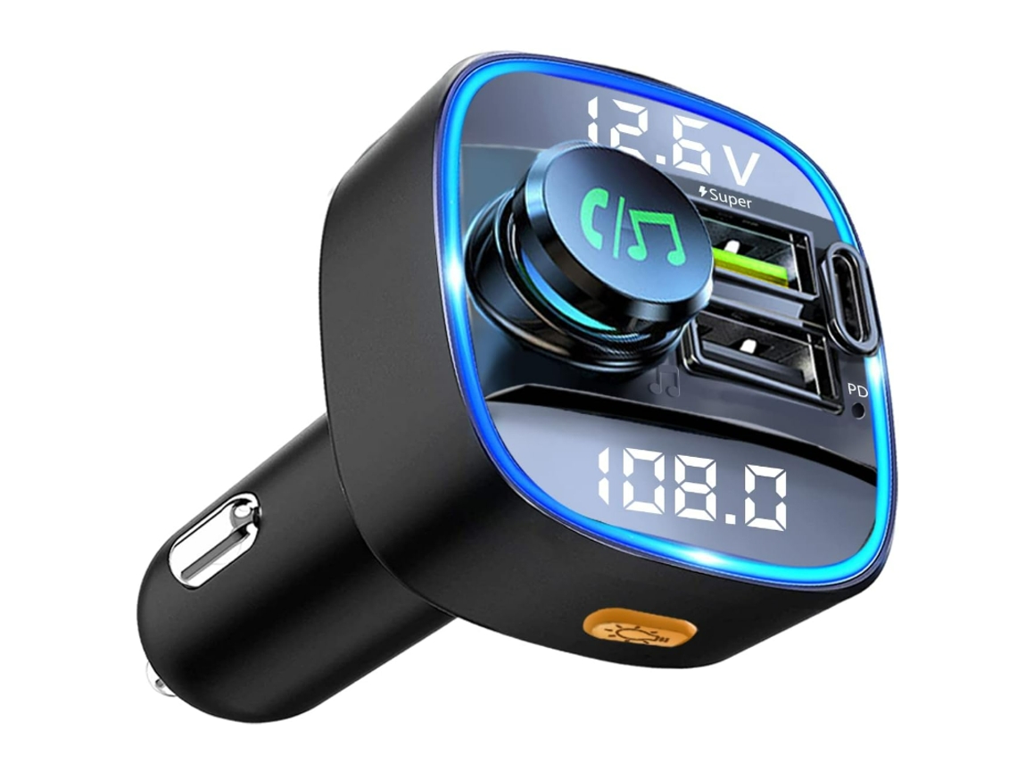 Transmisor FM Bluetooth Yizhood C22 PD18W QC3.0 Dual USB Negro