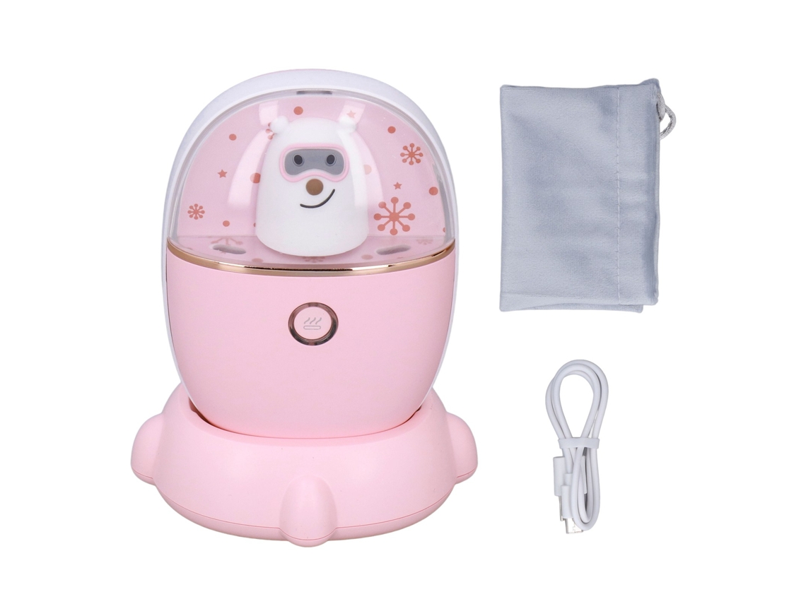 Calentador De Manos Portátil Recargable Por Usb, Pequeño, Con 2 Niveles De Temperatura, 5000 Mah, Rosa.