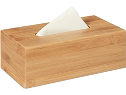 Estuche De Bambú Para Toallitas Desmaquillantes, Apto Cosméticos Y Pañuelos Papel, Recargable, Material Natural, Hogar, Moderno