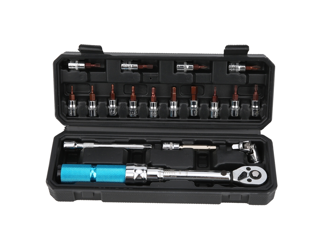 Kit de reparación de bicicletas, llave dinamométrica ajustable Zty-18 de 1/4 pulg., 2-20 Nm, herramienta de taller para bicicletas