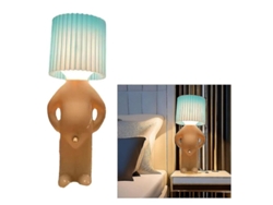 Lámpara De Escritorio Creativa Hombre Tímido Niño Travieso Con Diseño Único Y Luz Protectora Para Regalo Azul