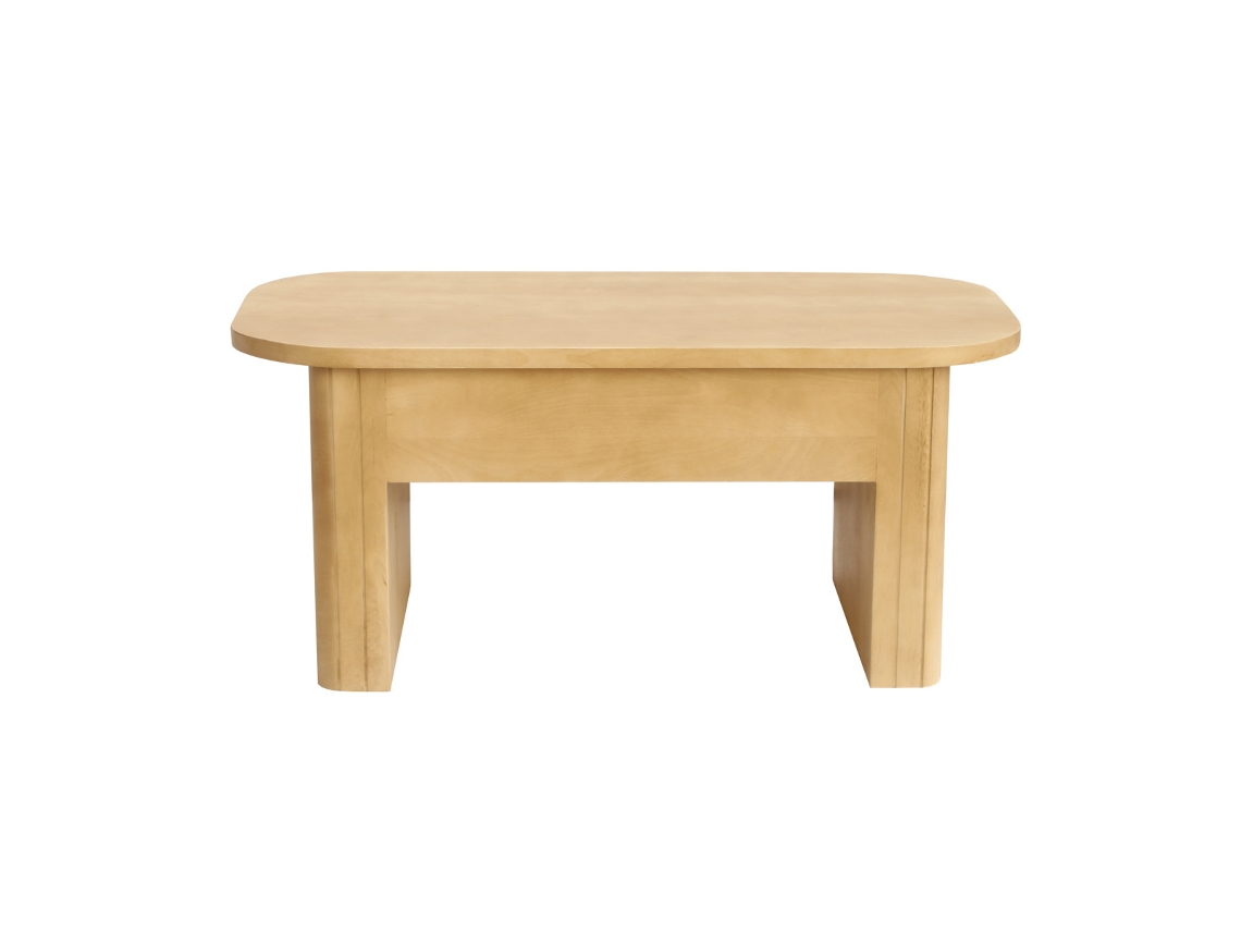 Mesa baja elevable rectangular de madera maciza de mango An. 100 cm Latigo Miliboo