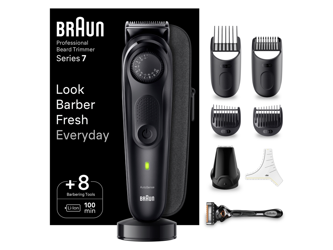 Recortadora de Barba BRAUN Series 7 BT7440 (Autonomía 100 min - Batería)