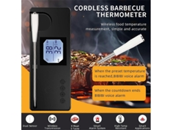 Termómetro de carne Bluetooth, termómetro inalámbrico de 500 pies, termómetro inteligente para alimentos con carga USB Ly Ebike