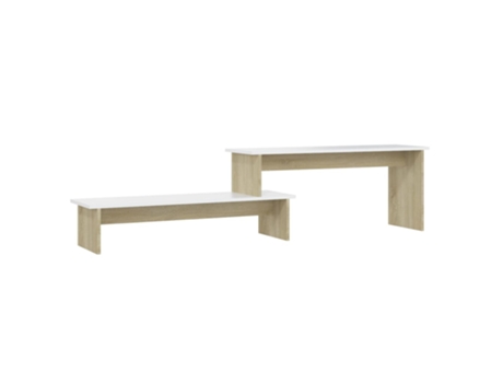 Maison Exclusive - Mueble para TV madera contrachapada roble y blanco 180x30x43 cm