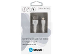 Cable GOODIS Flat (USB - Lightning - 1 m - Blanco) — USB, Lightning | 1 m
