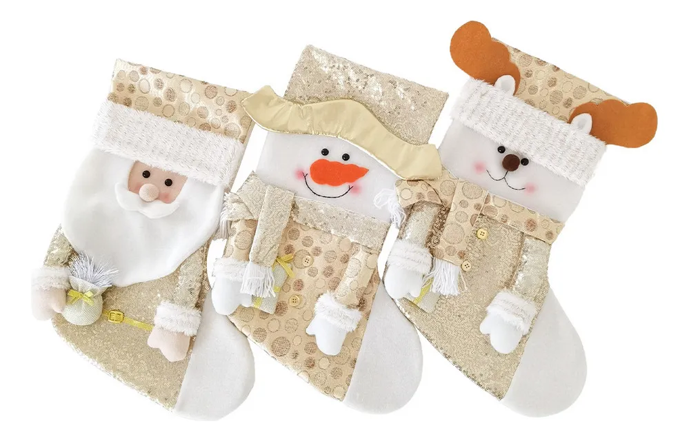 Nueva decoración navideña para colgar medias de Papá Noelvayotoy