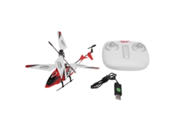 Helicóptero De Juguete Con Control Remoto De 3 Canales, Giroscopio Y Luces Nocturnas Para Mayores De 8 Años - Rojo