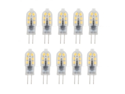2026-10 Pack Bombilla Led G4 2835 Transparente 220v Luz Cálida 2700k Para Caravana Armario Paisaje
