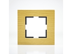 Placa de acabado de madera sólida 1 post 84x87x10 mm