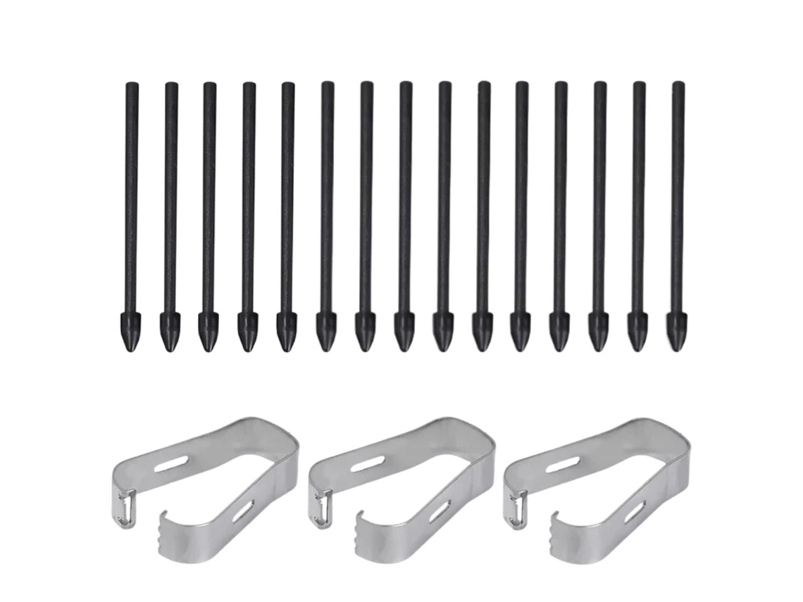 Pack 15X Puntas S-Pen para Samsung Galaxy Tab S9 Fe Negro