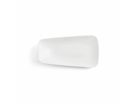 Plato Llano Ariane Vital Rectangular Cerámica Blanco (24 X 13 Cm)