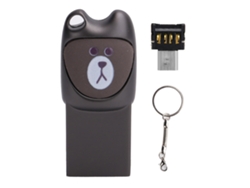 Unidad Flash Usb 2.0 De Metal Con Diseño Cartoon Con Adaptador Micro Usb Gris 128gb