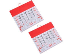 Juego de 2 calendarios de pared chinos 2026, calendario anual desmontable para colgar, Feng Shui, con motivos Gokoco
