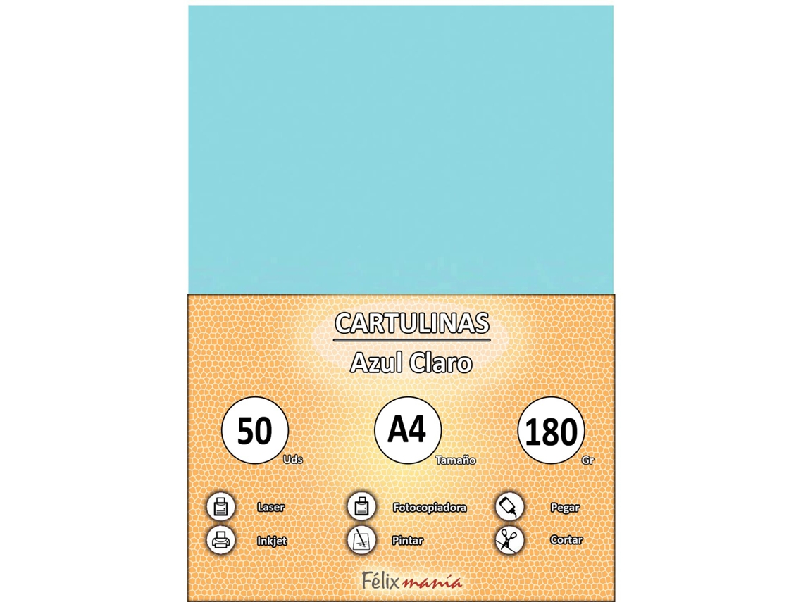 Cardboard 180Gr A4 Light Blue 50 Hojas