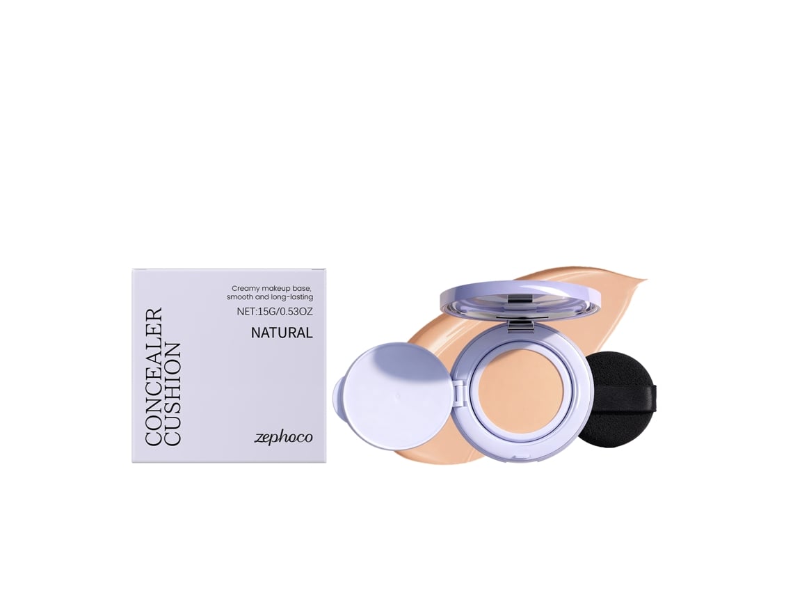 Corrector en formato cushion en tono morado natural
