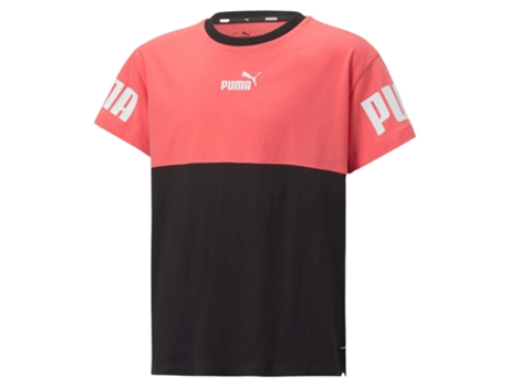 Camiseta de Niña PUMA Power Colorblock Tam Rosa (14)
