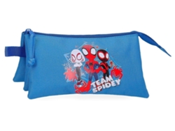 Estuche para lápices de poliéster azul del equipo Spidey de Marvel