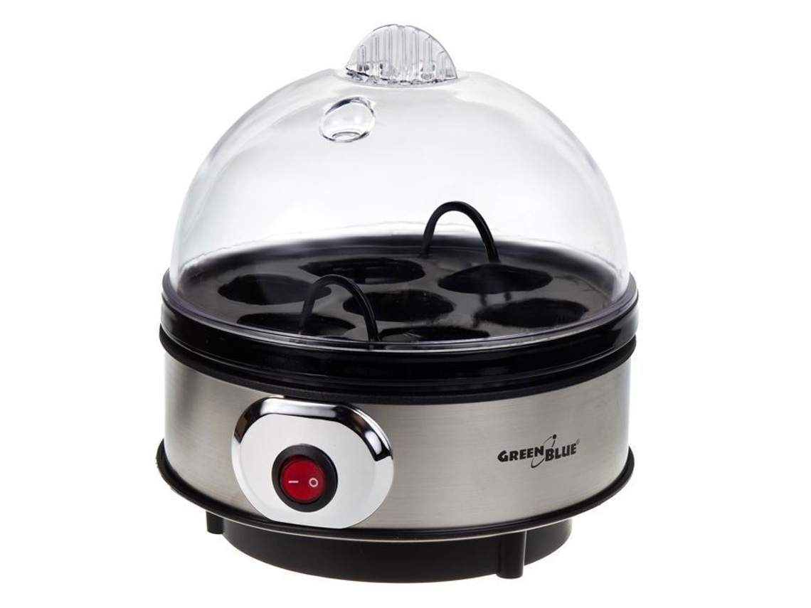 Cocedor de huevos automático Greenblue, 400 W de potencia, hasta 7 huevos, vaso medidor, 220-240 V, 50 Hz, GB572 Green Blue