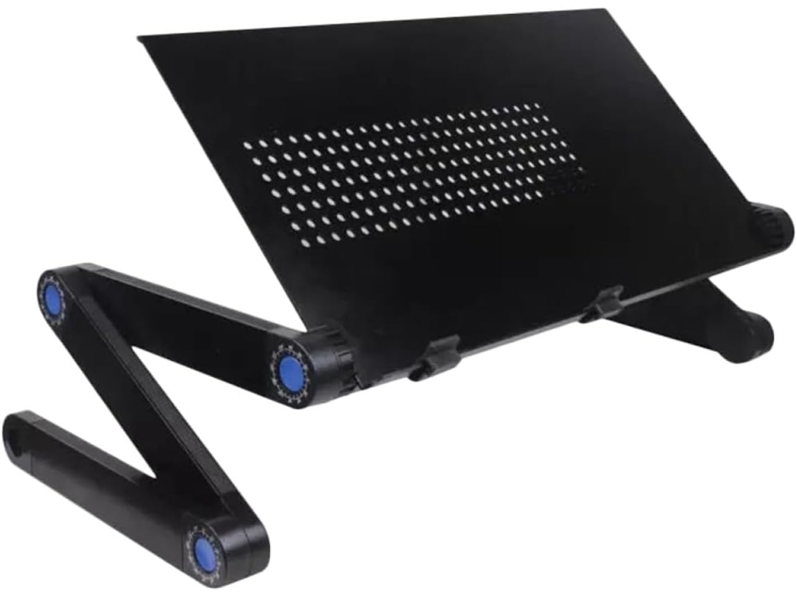 Mesa Plegable, Escritorio Plegable Práctico Para Portátil/cama, De Metal, Altura Ajustable.