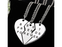 Collares con colgante de corazón roto 2026, 3 piezas, Amigos para siempre, Regalo elegante y a la moda
