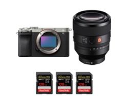 Sony A7c Ii Plateado + Fe 50mm F/1.2 Gm + 3 Sandisk 128gb Uhs-ii 300mb/s - Cámara Fotográfica Híbrida + Ebook “20 Consejos Para Fotos Que Impactan”