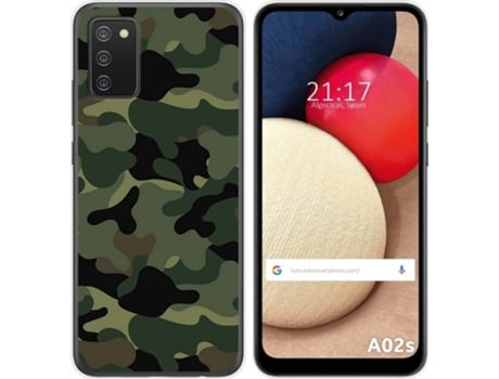 Carcasa Samsung Galaxy A02s TUMUNDOSMARTPHONE Camuflaje Multicolor