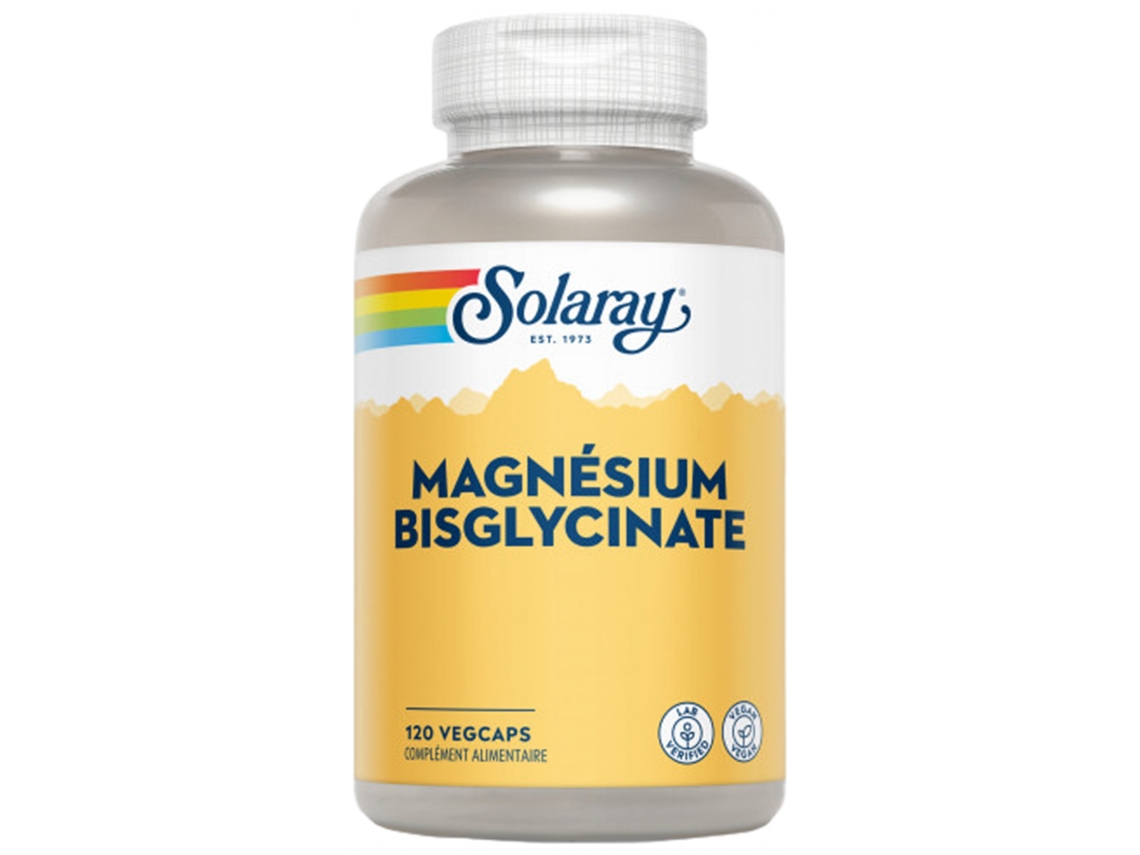 Bisglicinato de Magnesio 120 Cápsulas Vegetales SOLARAY
