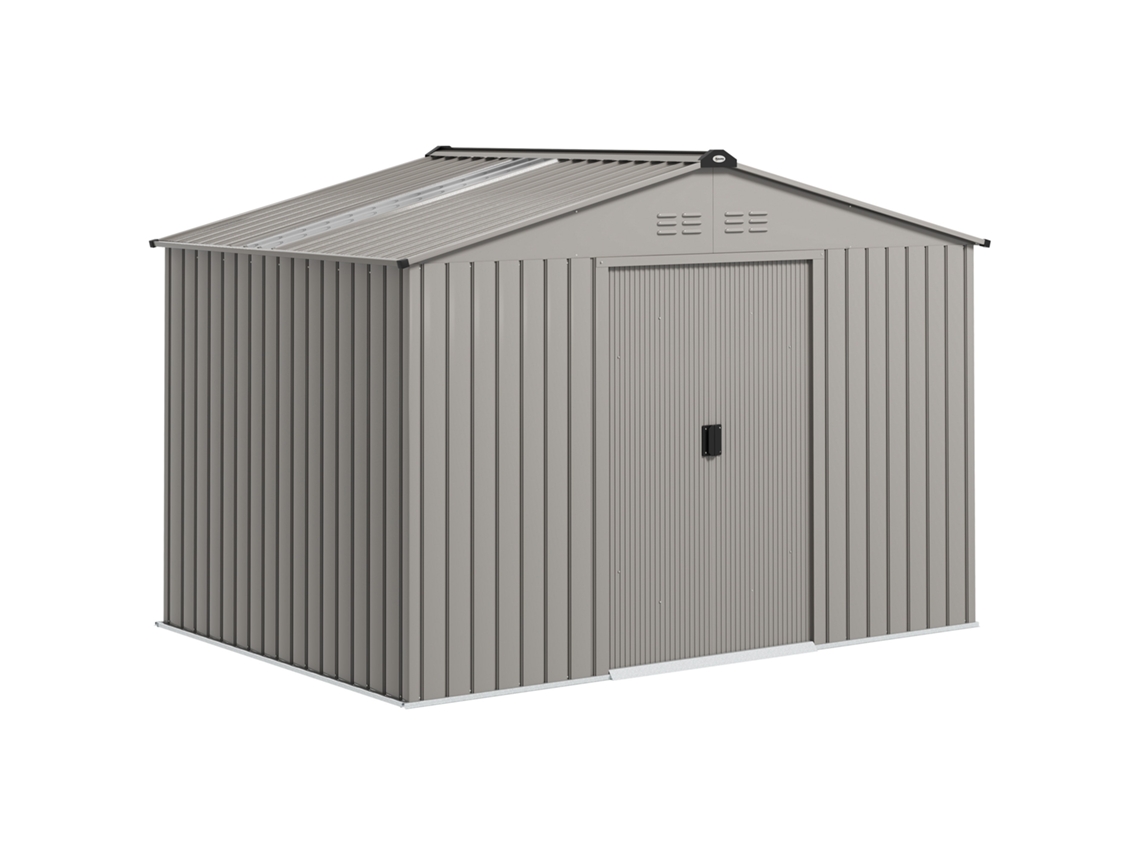 Casinha de jardim externa de 1,37 m² com porta com trinco e aberturas de ventilação (163x90x179 cm) S/MARCA