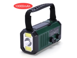 Generador solar de emergencia con manivela, radio portátil AM/FM/NOAA, linterna LED, alarma SOS y batería externa de 2000/5000/10000 mAh. Viewleaf