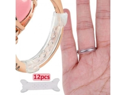 Ajustador Tamaño Anillos Invisible 12 Piezas Transparente 2-10mm Material Suave Resina