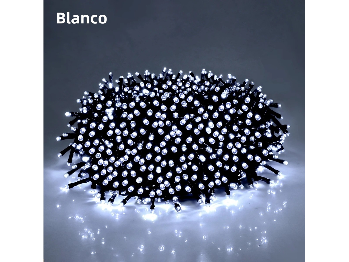 Luminaria LED decorativa para habitaciones con enchufe europeo y 8 modos de iluminación. Mdug (blanco, 100 m)