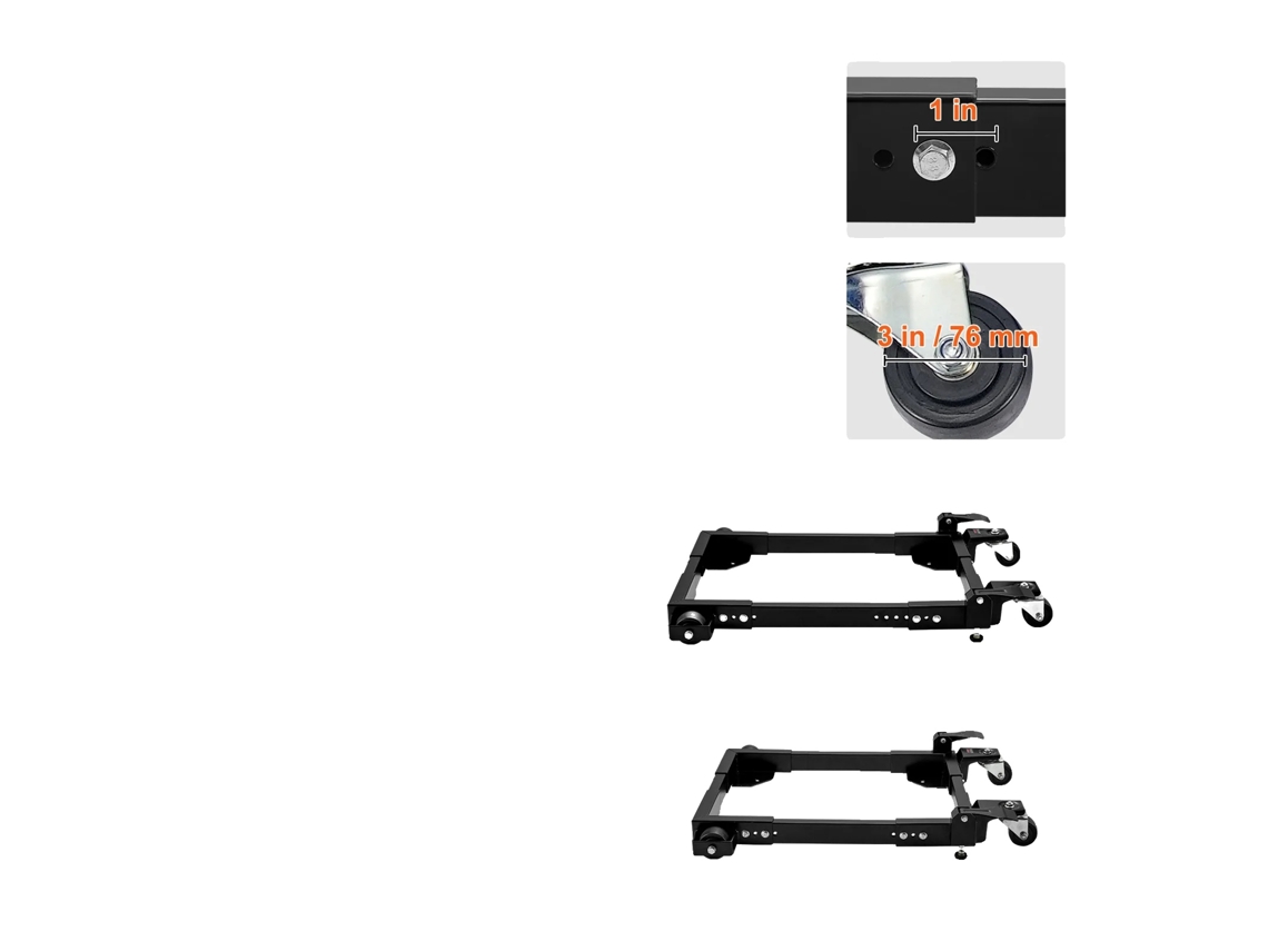 Soporte para lavadora y refrigerador, base móvil resistente, tamaño ajustable, 1500 lb OEM