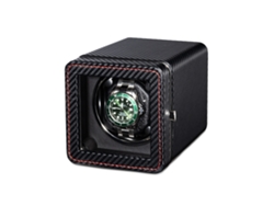 Watch Winder Silent Automatic Watch Winder 4 Modos De Rotación Luz Led Incorporada Fibra De Carbono Negra Veanxin