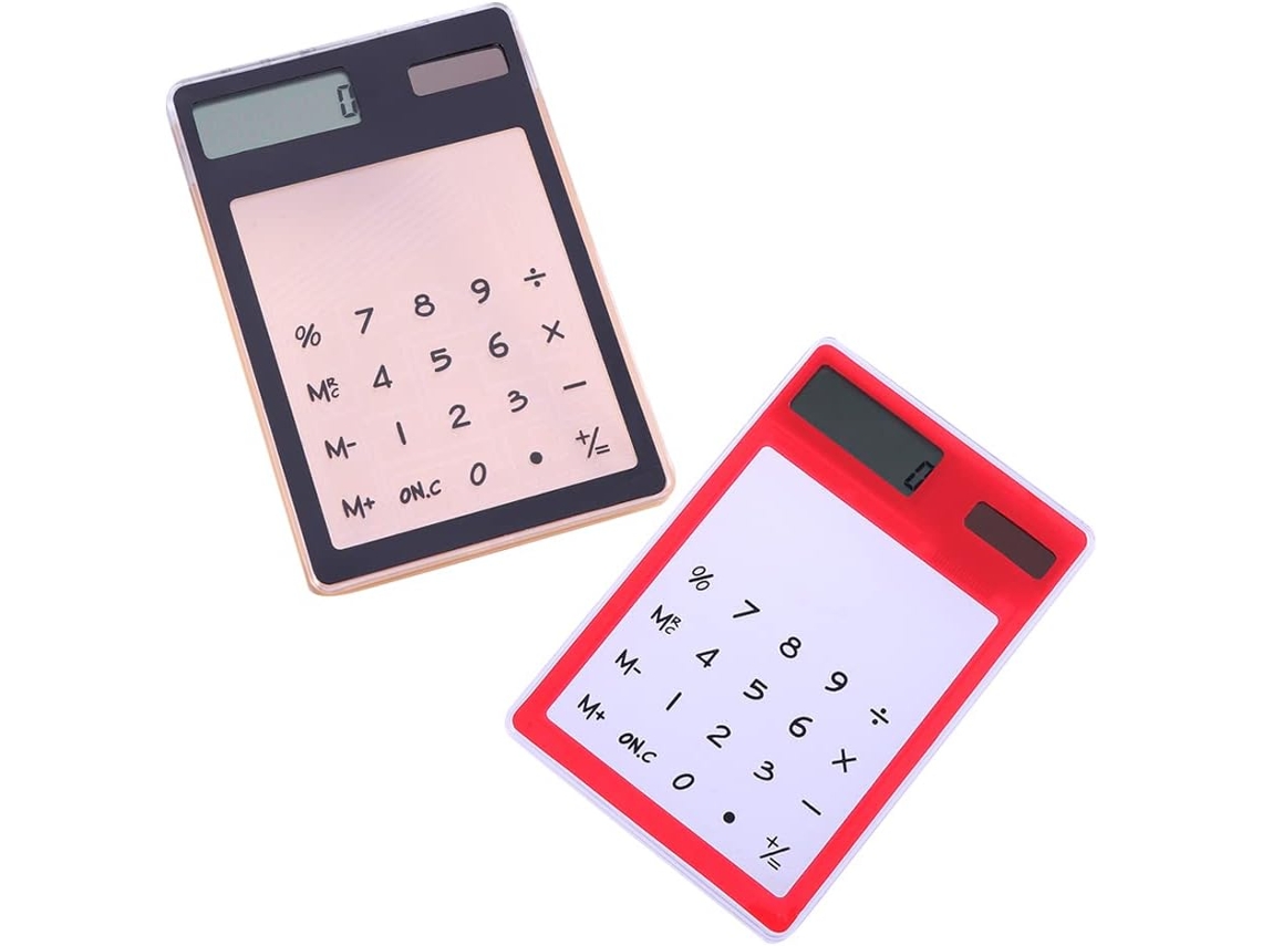 Calculadora Táctil De 8 Bits Con Pantalla Clara, De Plástico Ligero, Paquete De 2 Unidades Para Estudiantes, Oficina Y Escuela.