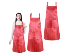 2 Piezas Delantales De Cocina Ajustables Con Bolsillos Para Hombres Y Mujeres