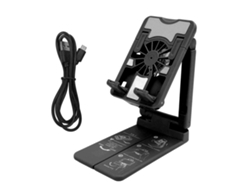 Suporte De Resfriamento Para Celular Ajustável Com Ventilador Rgb Silencioso Para Gaming E Live Streaming Preto